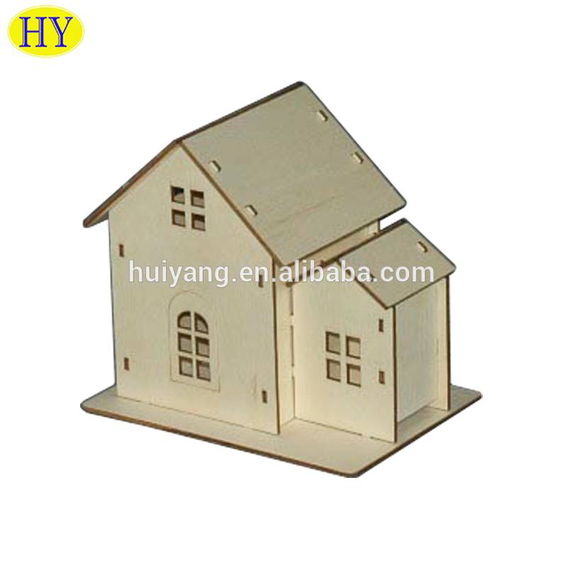 2021 Good Quality Wooden Craft Suppliers - Cheap Kids House Toy Laser Cut 3d Wooden Puzzle – Huiyang