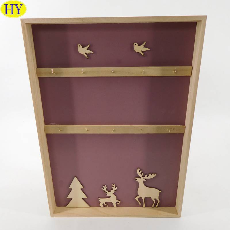 China Wholesale Wooden Trinket Box Manufacturers Suppliers - custom wooden wall-mounted key holder wholesale – Huiyang