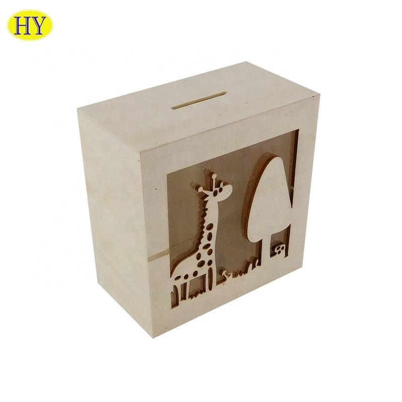 Custom unfinished Carved Wooden Box Wooden Handicrafts wholesale