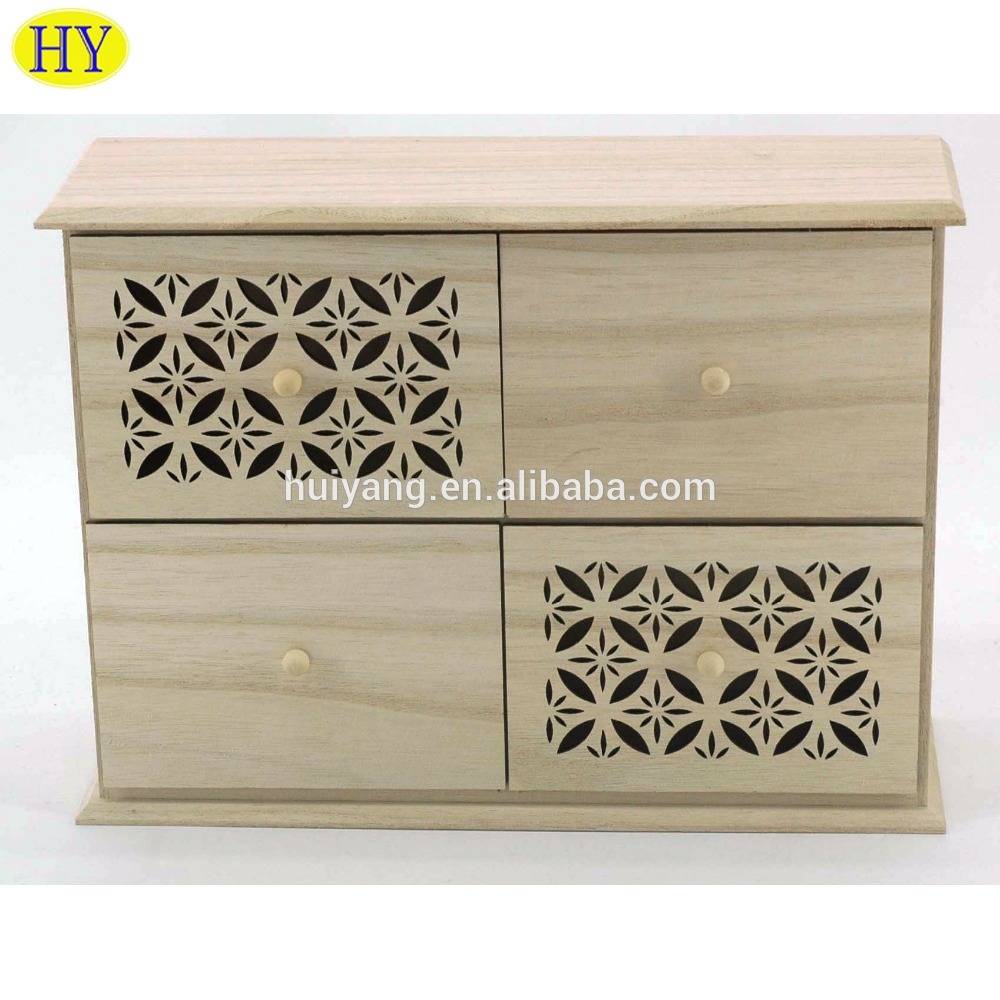 Handmade Customized Unfinished Wood Desk Organiser