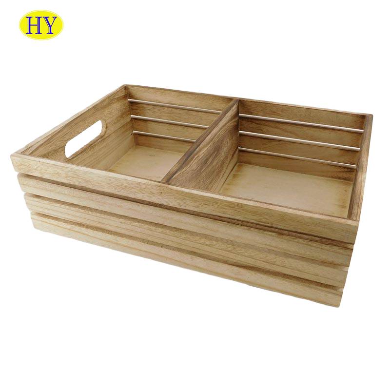 Wholesale Custom Unfinished Wooden Crate With dividers