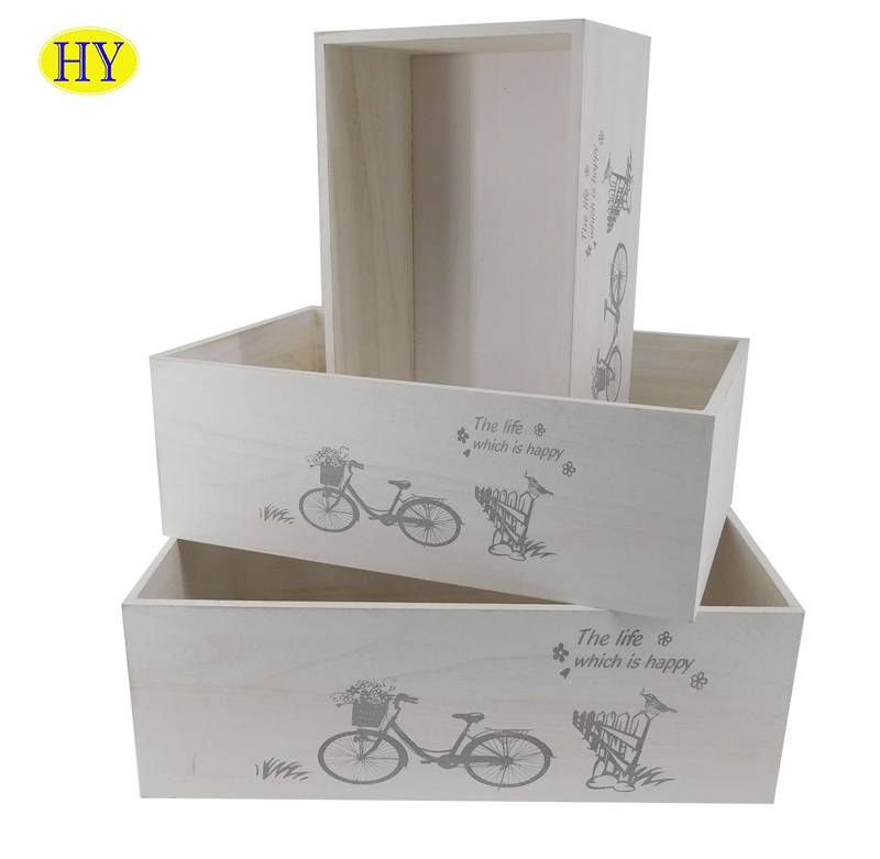Cheap Discount Wooden Military Boxes Product Factory - New Custom Balsa Wood Storage Box without Lid Wholesale – Huiyang