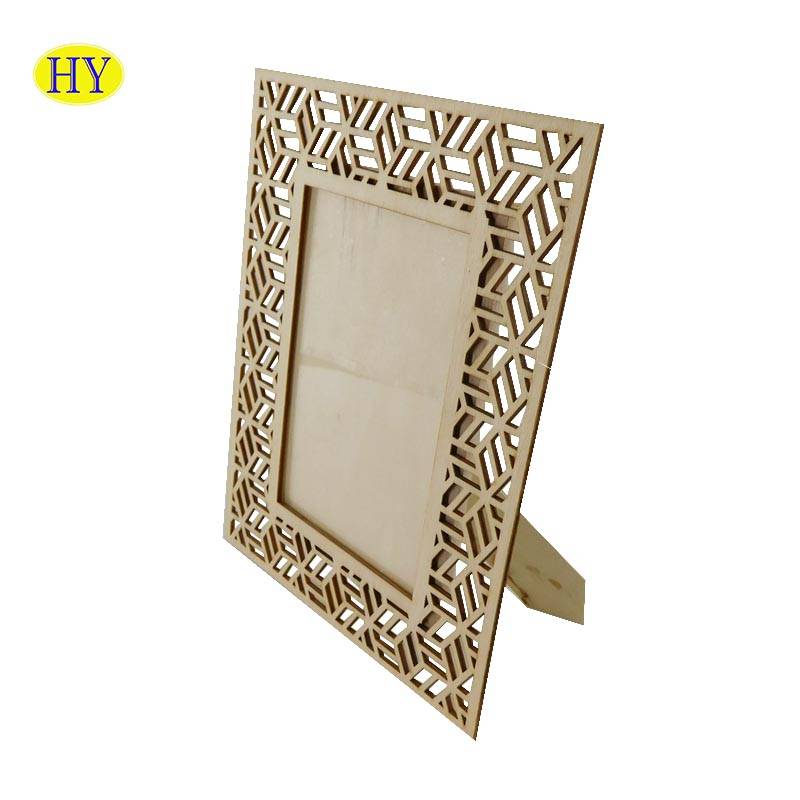 Wholesale Wood Hollow Carved Simple Handmade Photo Frame