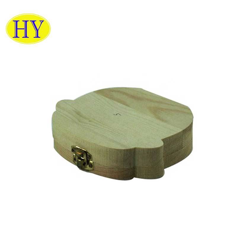 China Wholesale Hinged Storage Box Products Factories - Unfinished factory pine wooden baby tooth box for sale – Huiyang detail pictures
