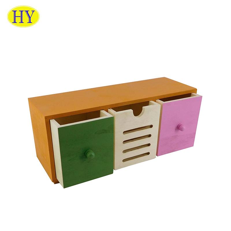 Wholesale Price China Stackable Wooden Boxes - Creative Solid Wood Cheap Desktop Multifunction Storage Box For Pen – Huiyang