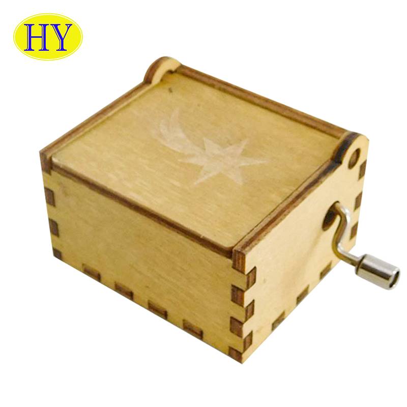 Wholesale Wooden Craft Boxes Happy Birthday Small Music Box