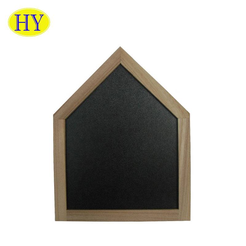 cheap house shape wall mounted wooden blackboard with frame Featured Image