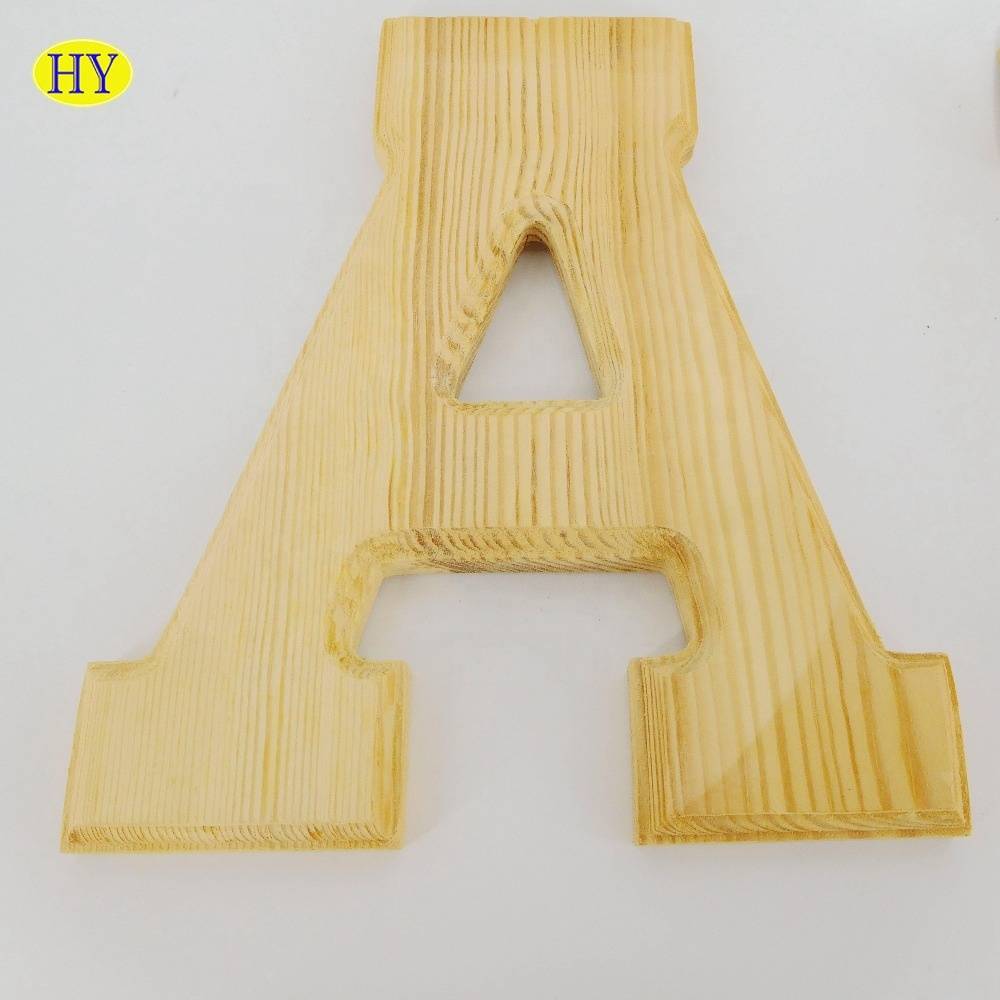 Factory Supply Custom Unfinished wooden letters for kids Wholesale