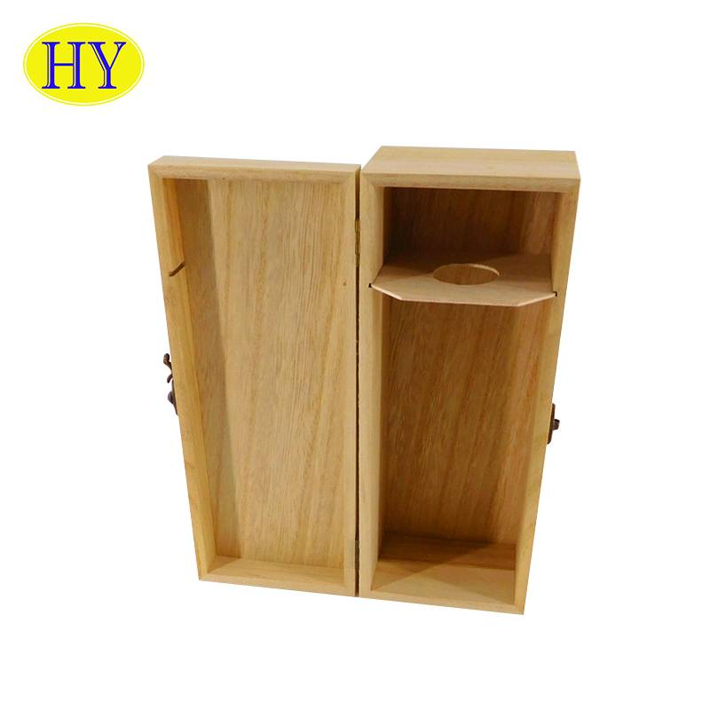 Wholesale Unifinshed Wine Wooden Packaging Box