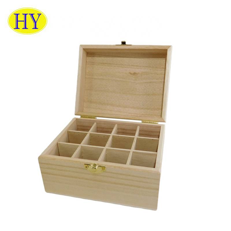 Cheap Discount Wooden Jewelry Box Manufacturers Suppliers - Wooden essential oil storage box 12 compartment Bottle Storage wooden box essential oils – Huiyang
