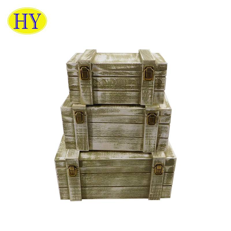 Natural Wooden Vegetables And Fruits Crate Storage Crate For Supermarket