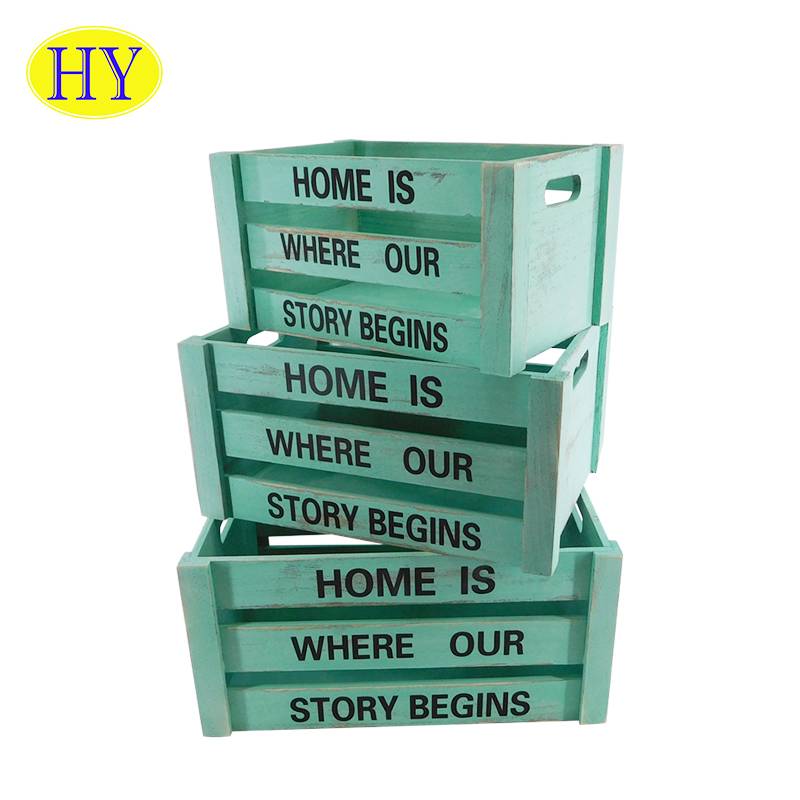 China Wholesale Balsa Wood Box Products Factories - Wholesale Rectangle Wooden Fruit And Vegetable Storage Crate For Sale – Huiyang