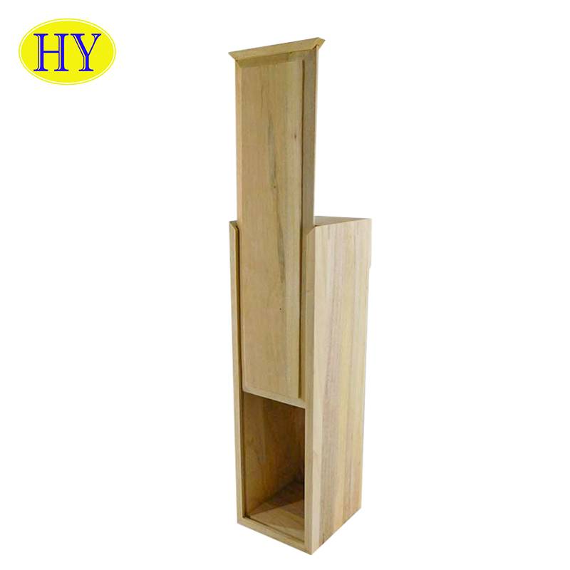 Factory Direct Sale wooden wine boxes packaging Box for Single Bottle