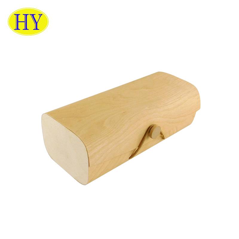 Round tube birch veneer soft bark wooden packaging box for gift