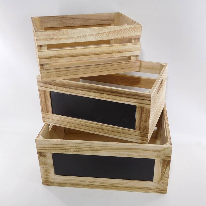 Cheap Discount Small Wooden Boxes Product Factory - Wholesale custom wood storage crate box for vegetables – Huiyang detail pictures
