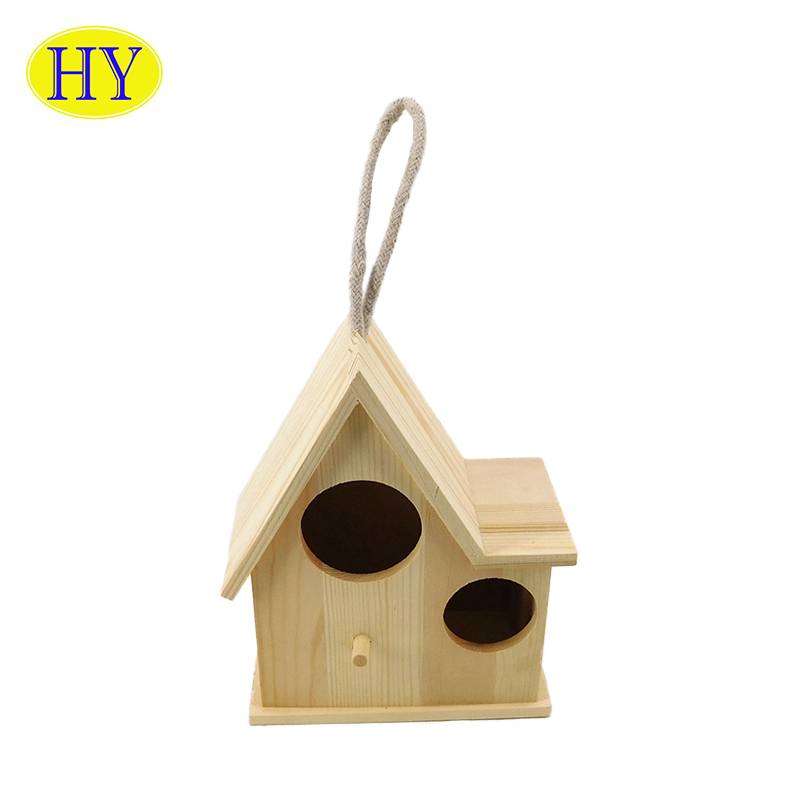 Good User Reputation for Vintage Wooden Crates - Hanging Crafts Handmade Indoor Cottage Wooden Outdoor Small Bird House – Huiyang
