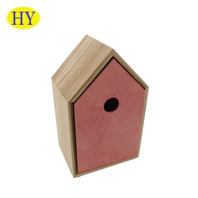 Wholesale Price Wooden Chocolate Box - Wood Craft Making Eco Friendly Classics Wooden Bird House Bird Nest – Huiyang