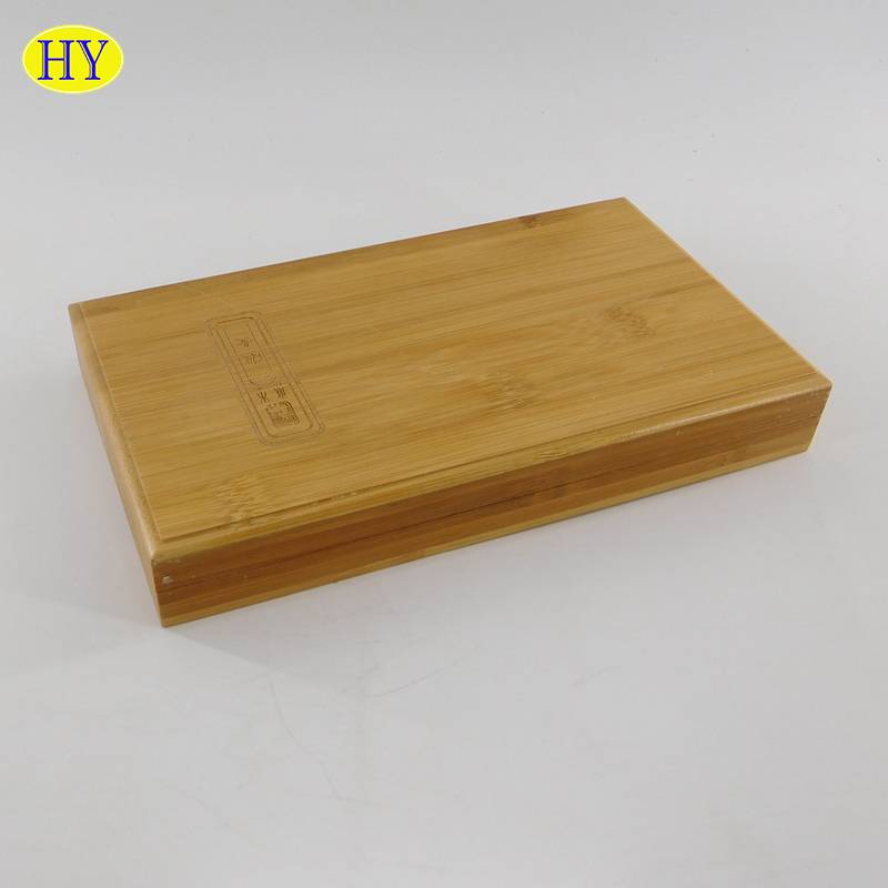 custom bamboo wood small box with lift lid for gift packaging wholesale
