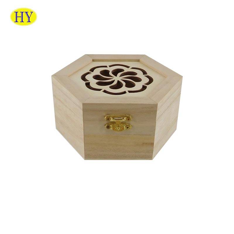 Factory Free sample Wooden Treasure Chest - Custom Unfinished Wood Jewelry Boxes Wholesale With Carved  lid – Huiyang