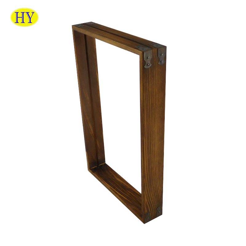 Wholesale Custom Cheap Wood Frame With Metal Corner Photo Frame