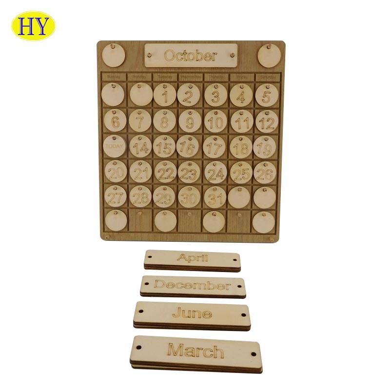 Wholesale Price Wooden Letters Walmart - Wholesale Custom Handmade Wall Hanging Wood Calendar – Huiyang