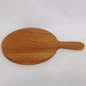 Round Serving Tray Spatula Paddle Bread Tray Wood Pizza Peel with Handle