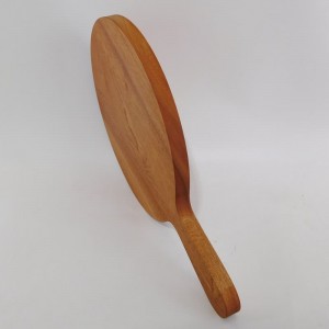 Round Serving Tray Spatula Paddle Bread Tray Wood Pizza Peel with Handle