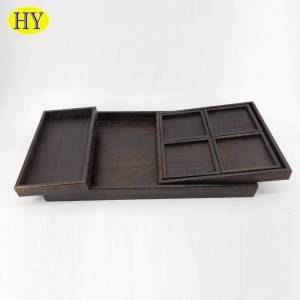 Rustic Torched paulownia wood Serving-Tray