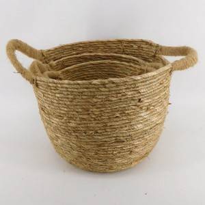 China Manufacturer for Shelf Basket Hand Woven Seagrass Storage Baskets