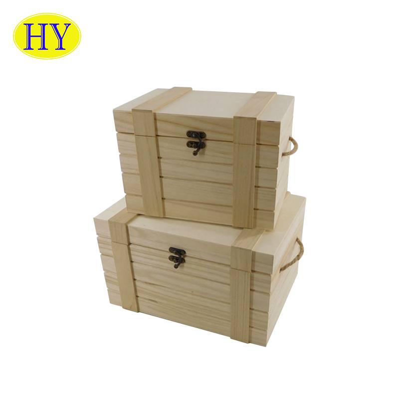 China Cheap price Oiling Wooden Chopping Boards - Custom wholesale treasure chest wooden kief Storage box with lock – Huiyang