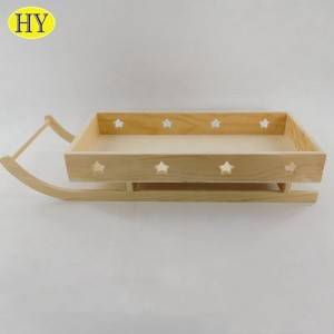 Unfinished Wood Santa Sleigh for Christmas Craft Supplies