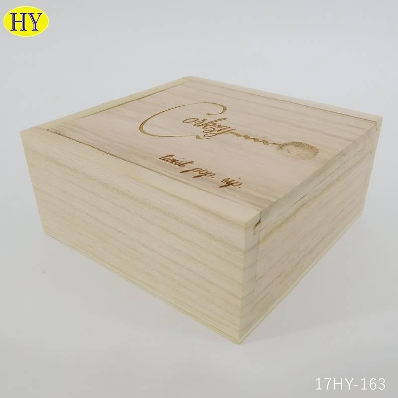 china cheap OEM wooden box with sliding lid Featured Image