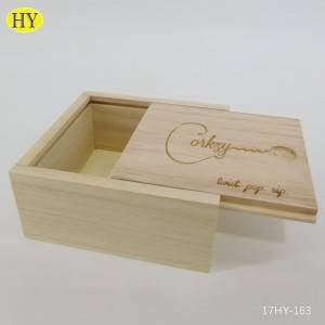 china cheap OEM wooden box with sliding lid