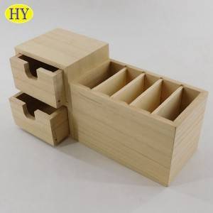Wholesale Discount China 2-Tier Wood Shelf Organizer for Desk with Drawers