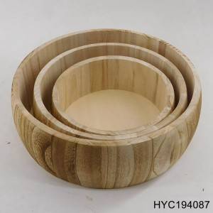 nature round wooden tray