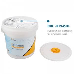 Competitive Price for China Portable Disinfectant 75% Alcohol Sterilizing Wet Wipes in Barrel Package