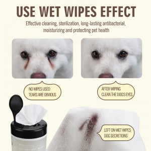 Natural hypoallergenic safe friendly 200 counts pet wet wipes for dogs and cats