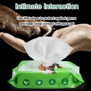 High quality large size pet grooming pet bath wipes for dogs