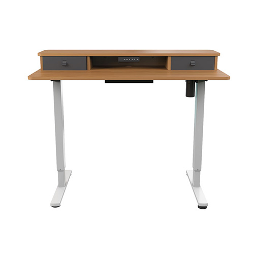 Two-tier Stylish Manual Sit-stand Desk Optimum Ergonomic Ensured With Two Tiers In Unison Featured Image