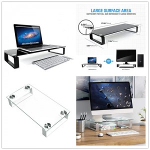 Ventilated Height Adjustable Monitor/ Laptop Stand Ideal for Laptops and 13″ to 32″ Monitors SU-MS03B