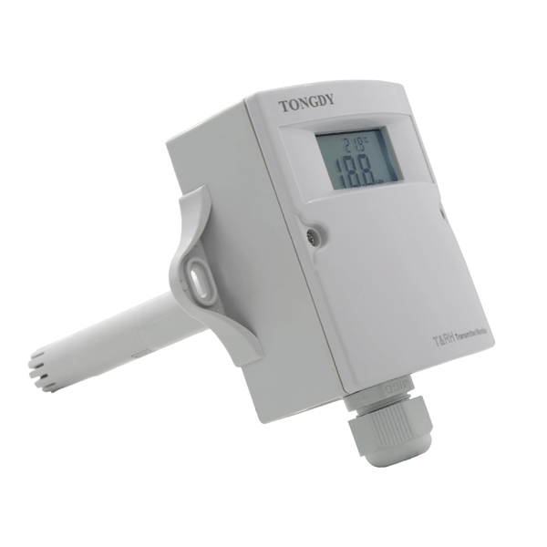Temperature and Humidity Sensor/Transmitter with Display, Duct Mounted