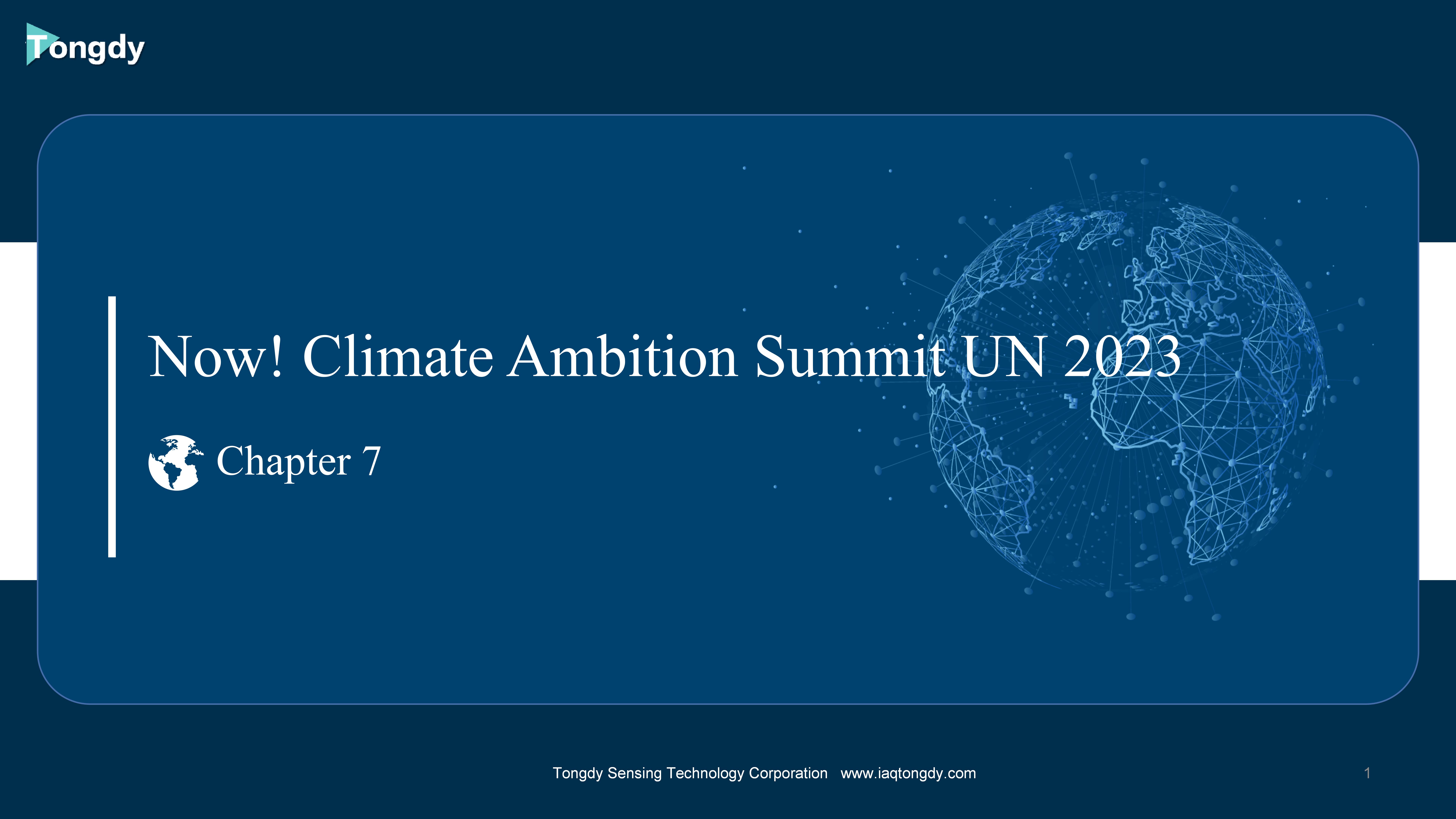 Now! Climate Ambition Summit UN 2023| Chapter 7