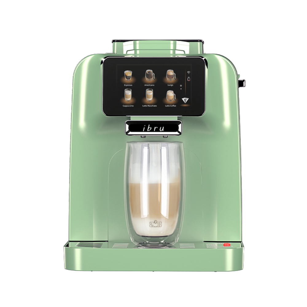 coffee maker of a new design with milk cooler, 11 drink selections, and light green (4)