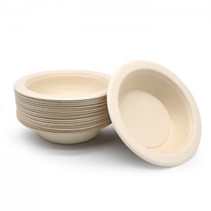 Cheap Disposable Non PFAS Tableware Bowl With Biodegradable Material