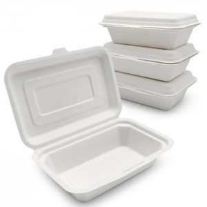 Factory Directly Supply Hot Sales Non PFAS Tableware Clamshell For Fast Food