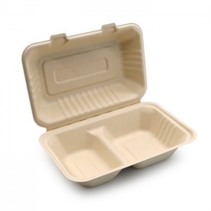 No Leakage No Preservative Reduce Pollution Biodegradable Tableware Clamshell