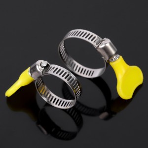 Plastic handle American hand twist hose clamp stainless steel clamp
