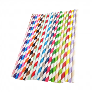 Factory directly China Biodegradable Paper Drinking Straw with Color Printing