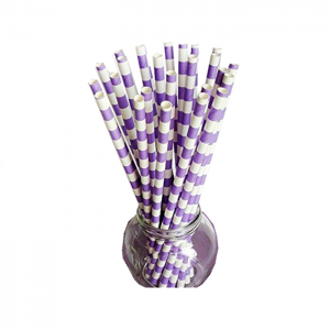 Reasonable price Party Disposable Compostable Paper Straw with Plain White Color