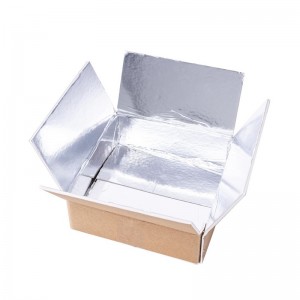 custom print Insulated Thermal Box Aluminum Paper Box alang sa fitness meal Prep cold chain delivery